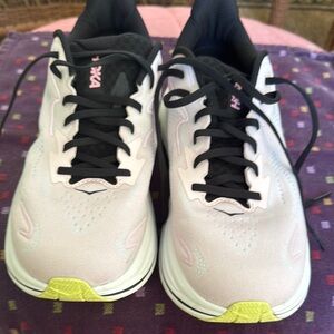 Hoka Clifton 10 Pink and Black Running Shoes
